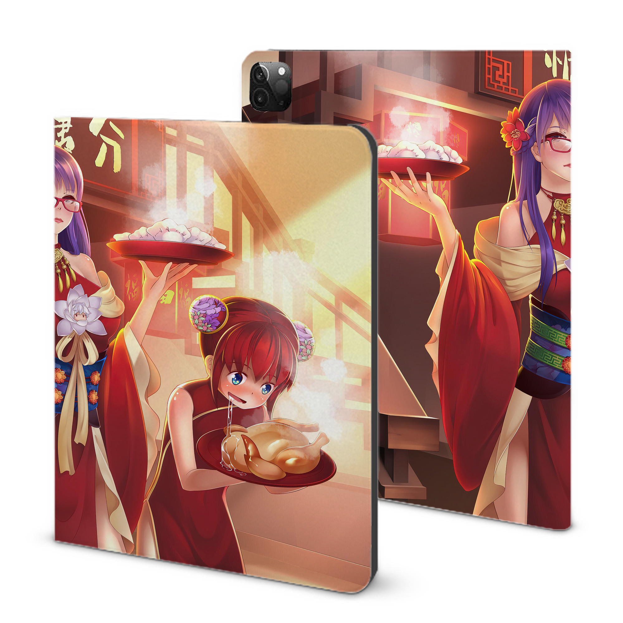 （画像用） ぎんたま 坂田銀時（さかたぎんとき） 神楽 志村新八（しむら しんぱち） GINTAMA Sakata Gintoki Kagura Shimura Shinpachi IPadケース ペンホルダー付き ブックスタイルデザイン